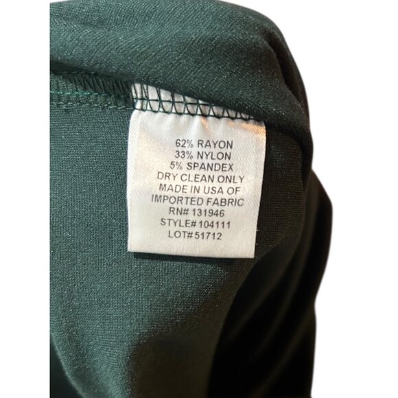 Jude Connally Dark Green Dress Crop Sleeve V neck hunter coastal preppy - Picture 6 of 7